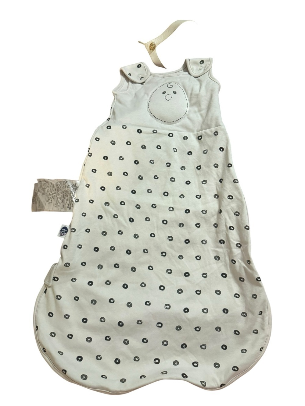 Nested bean Cream Baby Sleep Sack with Dot Pattern